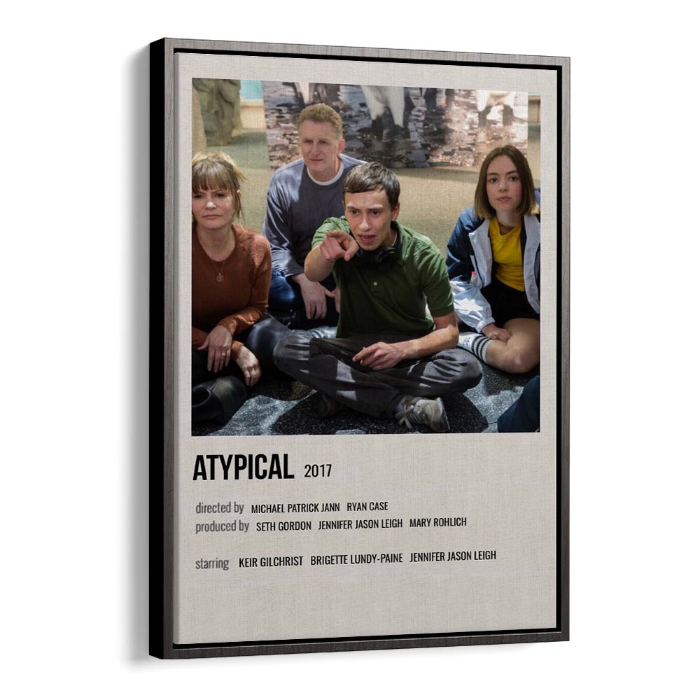 Atypical 2017 Movie Posters in Black Floater Frame