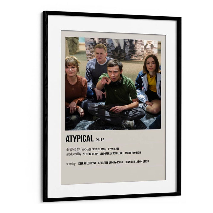 Atypical 2017 Movie Posters in Black Frame With Mount