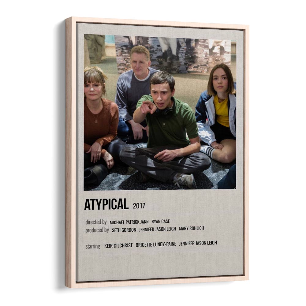 Atypical 2017 Movie Posters in Oak Wood Floater Frame