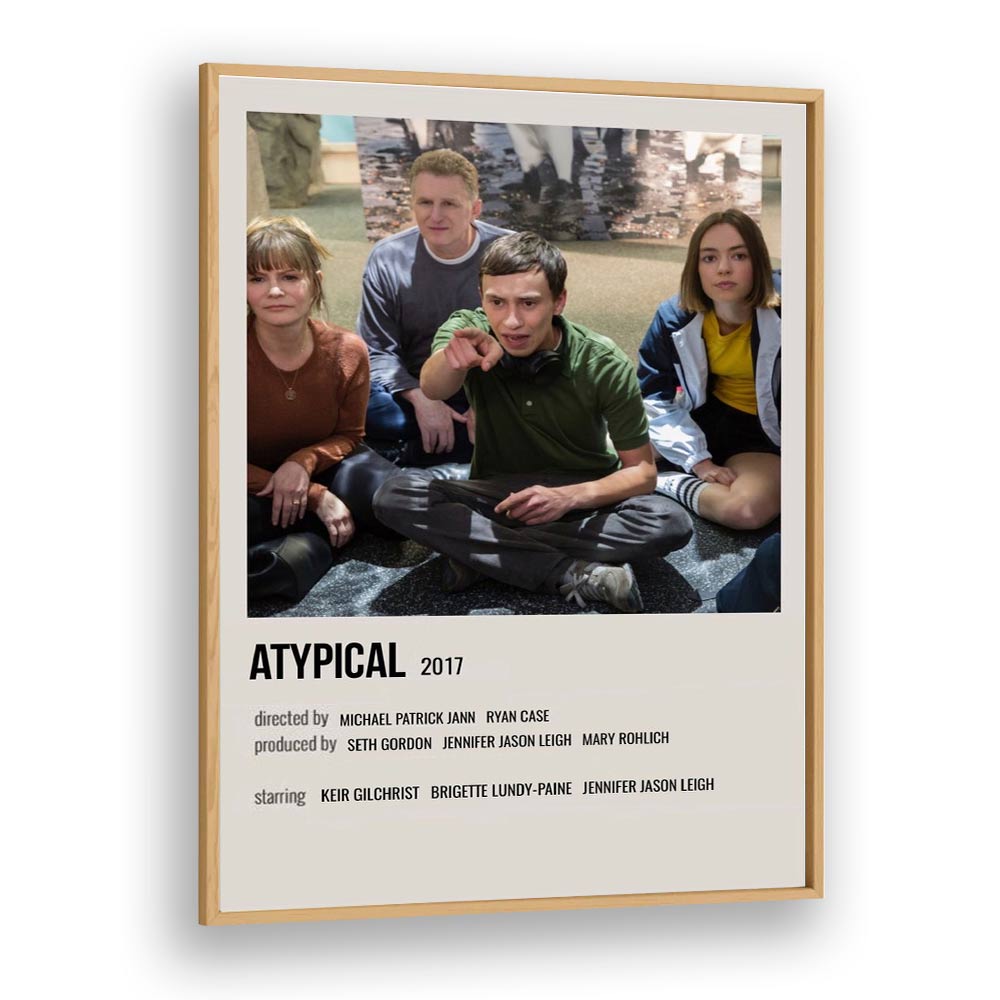 Atypical 2017 Movie Posters in Oak Wood Plain Frame