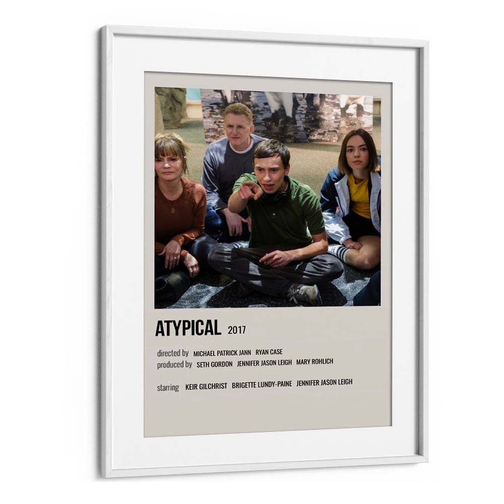 Atypical 2017 Movie Posters in White Frame With Mount