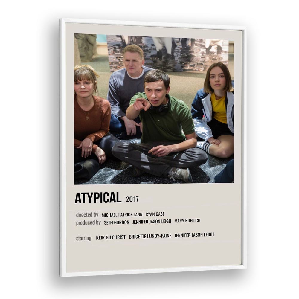 Atypical 2017 Movie Posters in White Plain Frame