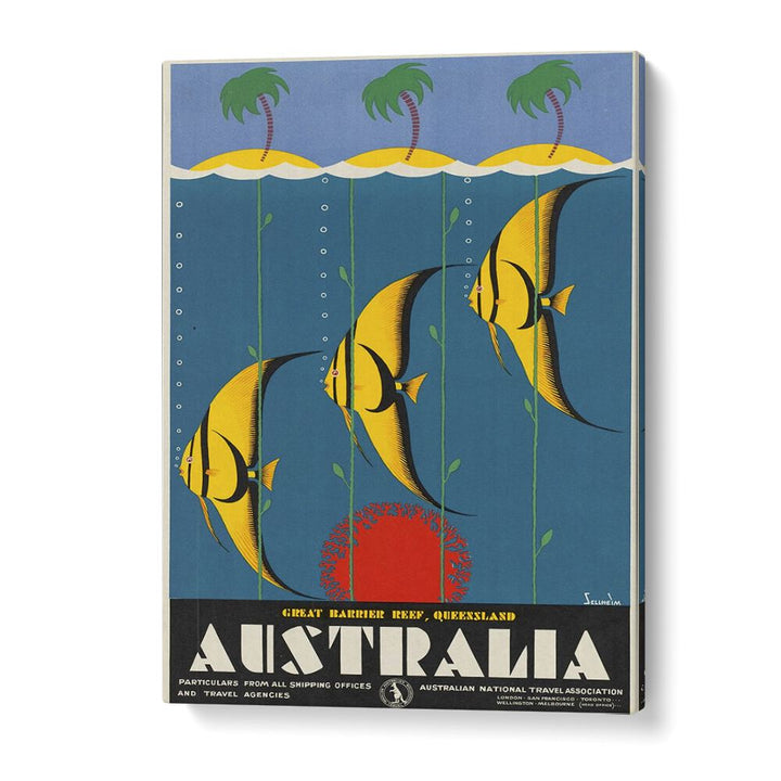 Australia Retro Vintage Travel Vintage Travel Posters in Gallery Wrap