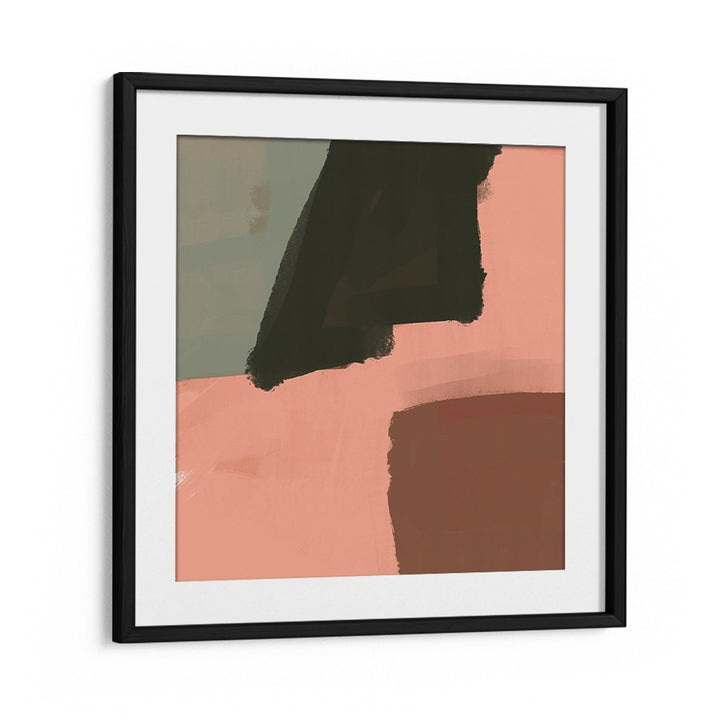 Autumn Abstract by Nilesh Kulkarni Abstract Paintings in Black Frame With Mount