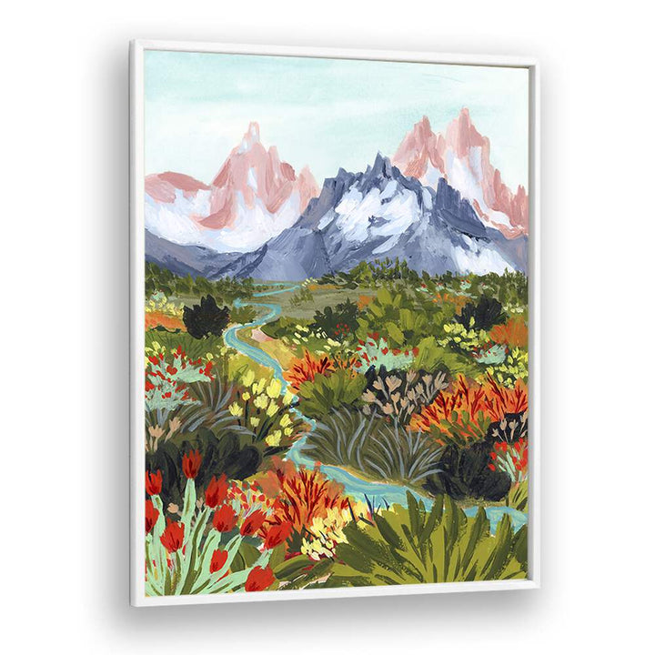 Autumn Mountains By Sarah Gesek Landscape Art Prints in White Plain Frame