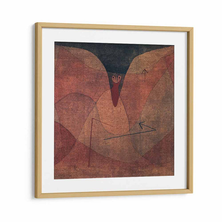 Aviatic Evolution 1934 Vintage Paintings in Oak Wood Frame With Mount