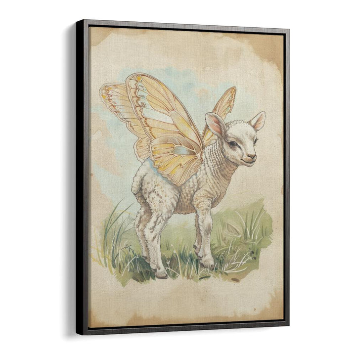 Baa-llet In The Meadow Kids Art Artwork in Black Floater Frame
