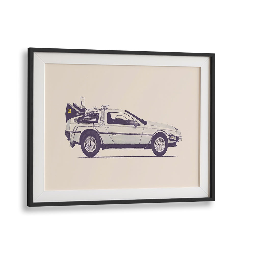 DELOREAN BY FLORENT BODART, AUTOMOTIVE ART PRINTS