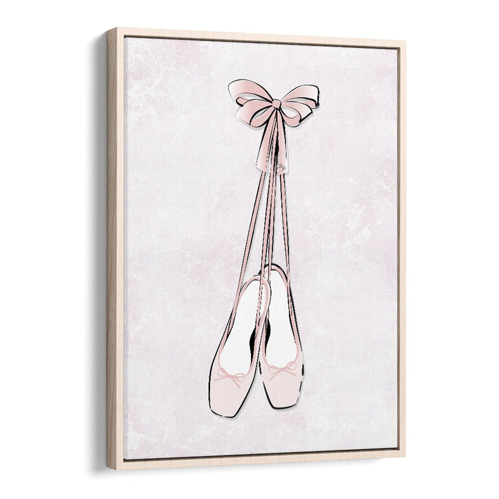 Ballerina Shoes by Martina Fashion Art Artwork in Oak Wood Floater Frame
