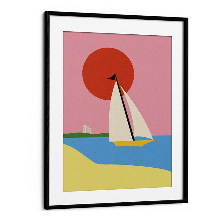 Baltic sea Sports Art Artwork in Black Frame With Mount