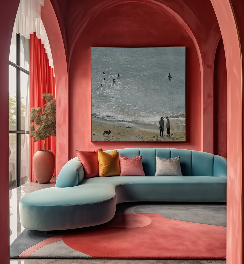Stunning BAMALUZ BEACH, BEACH PAINTINGS enhance a stylish living space with coastal charm and vibrant colors.