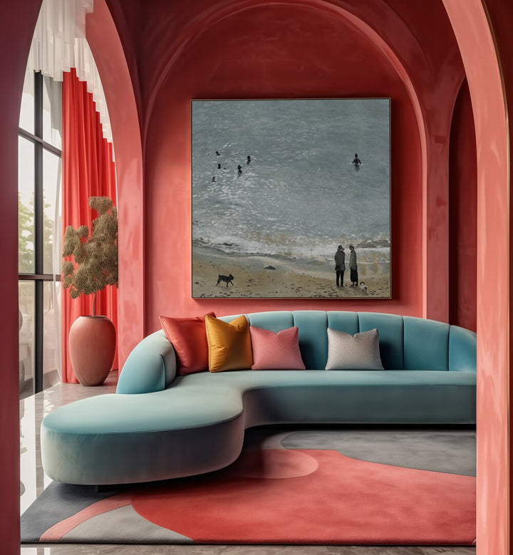 Stunning BAMALUZ BEACH, BEACH PAINTINGS enhance a stylish living space with coastal charm and vibrant colors.