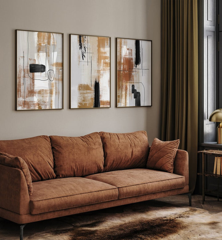 BARE ESSENCE SET , SET OF 3 PAINTINGS