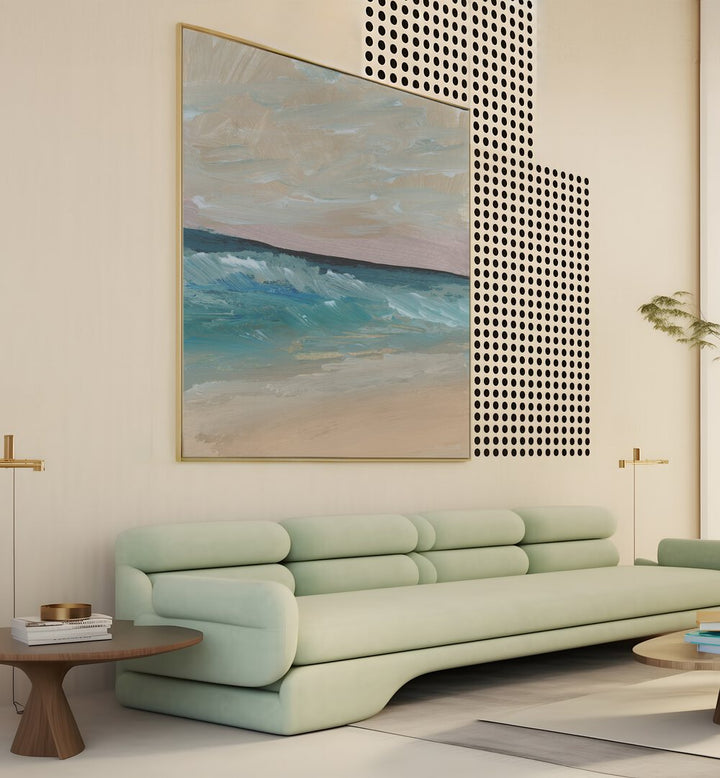 Serene BAY WAVES, ABSTRACT PAINTINGS bring ocean beauty to your home, perfect for elegant decor.