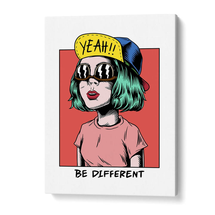 Be Different Pop Art Artwork in Gallery Wrap