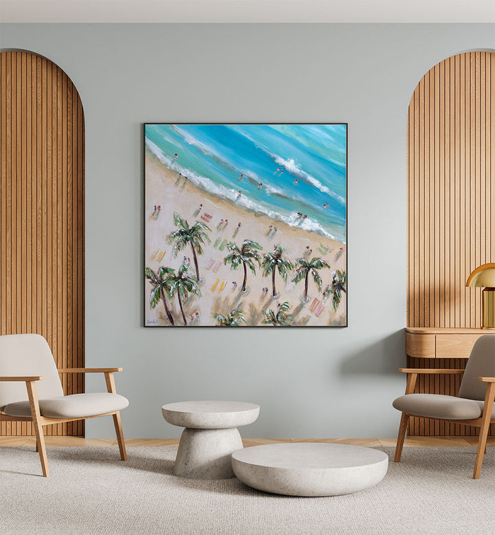 Transform your space with BEACH AND PALM BLISS, BEACH PAINTINGS, capturing serene coastal beauty and relaxation.