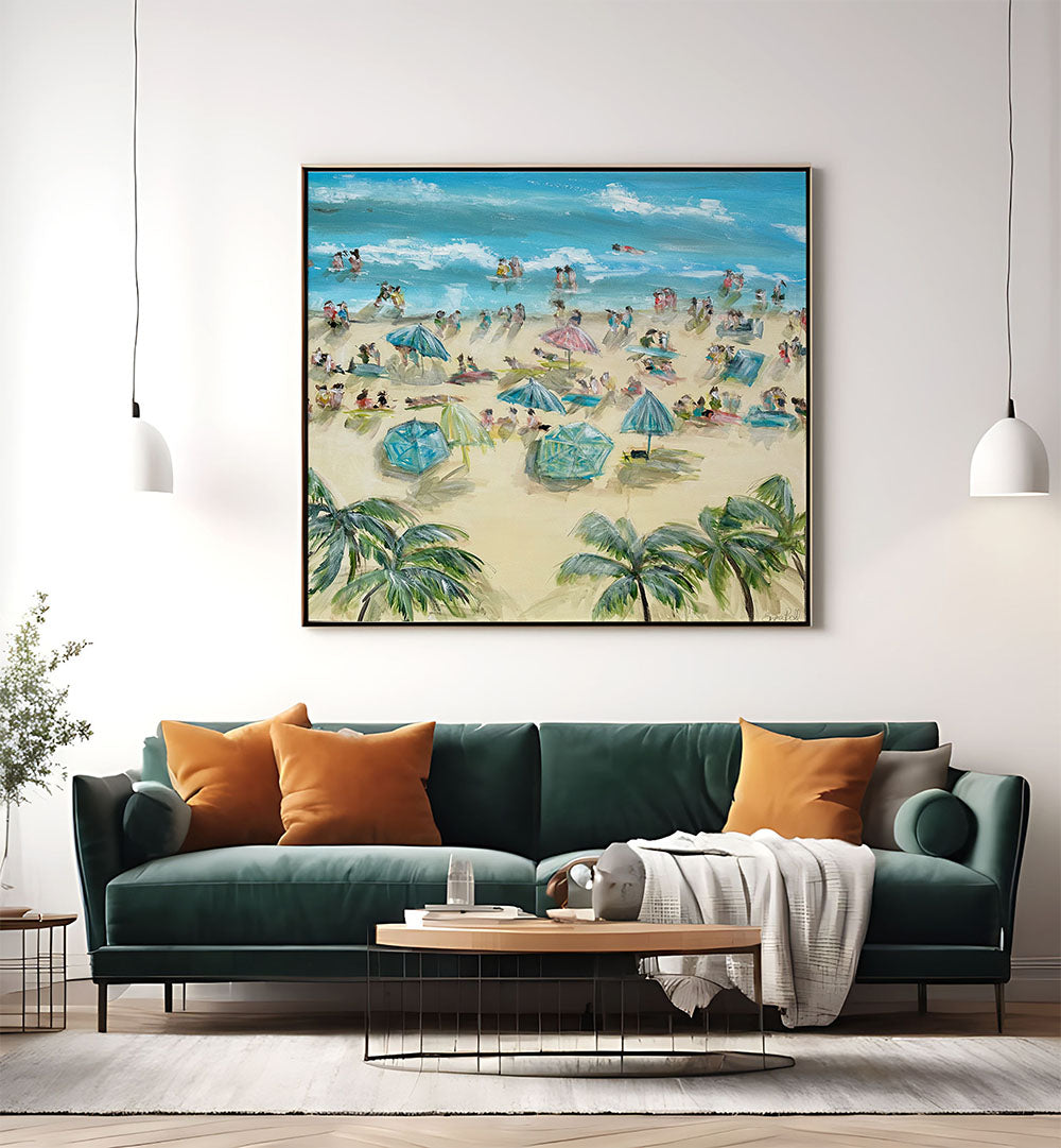 Transform your space with BEACHSIDE BLISS, BEACH PAINTINGS, capturing serene coastal beauty and vibrant beach life.