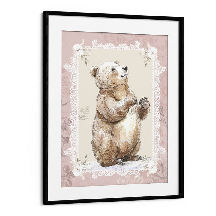 Bear Foot Kids Art Artwork in Black Frame With Mount
