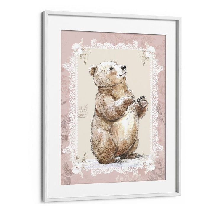 Bear Foot Kids Art Artwork in White Frame With Mount