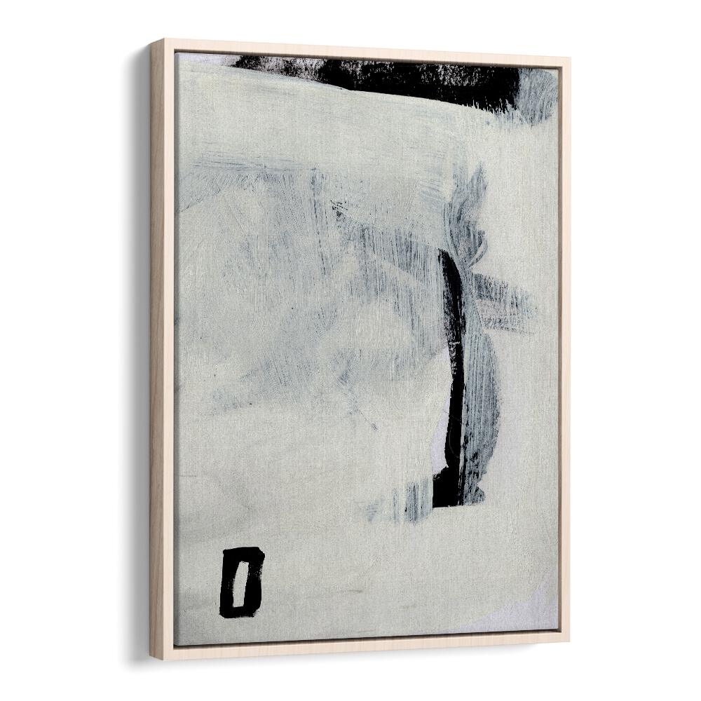 Beyond I  By Dan Hob day Abstract ArtArtwork in Oak Wood Floater Frame