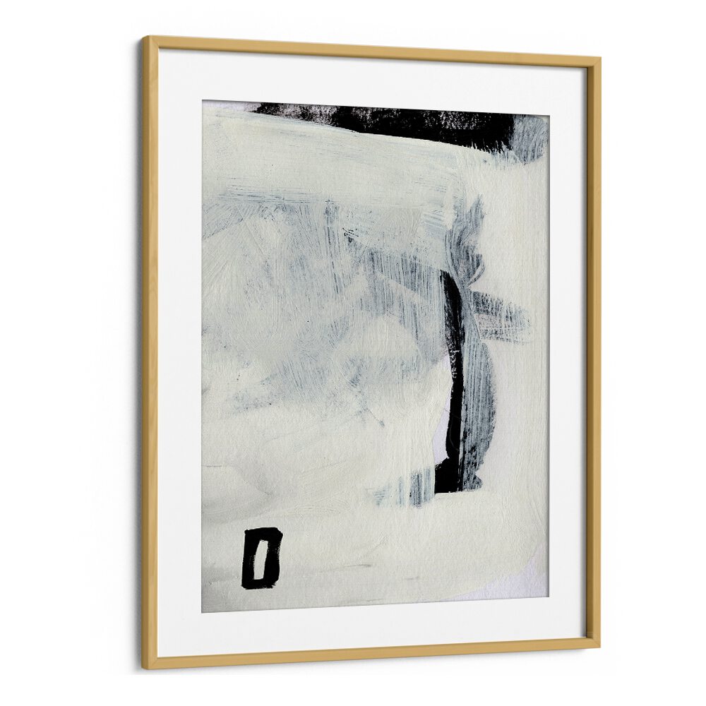 Beyond I By Dan Hob day Abstract Art Artwork in Oak Wood Frame With Mount
