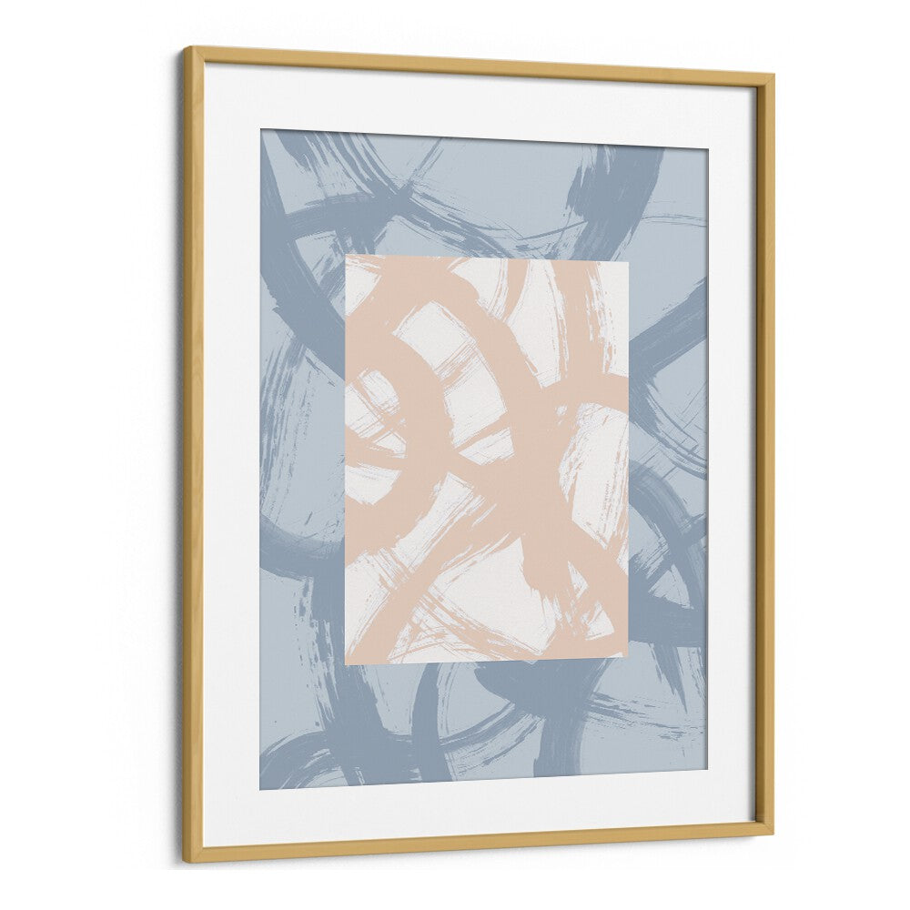 Beyond The Box By Mareike Bohmer Abstract Art Artwork in Oak Wood Frame With Mount
