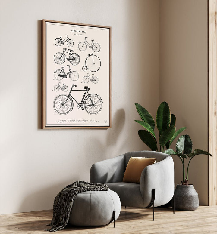 BICYCLETTES, KIDS ROOM PAINTINGS showcase charming wall art by Florent Bodart, perfect for enhancing your child's space.