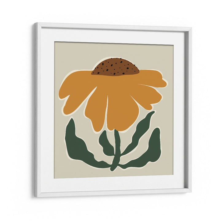 Big Blooming III, Botanical Art Paintings Artwork in White Frame With Mount
