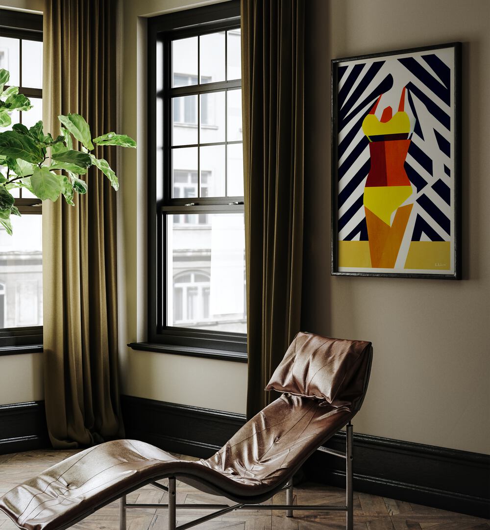 Bright and vibrant BIKINI SUNSHINE DAYS, BEACH PAINTINGS bring summer's energy to your home decor.