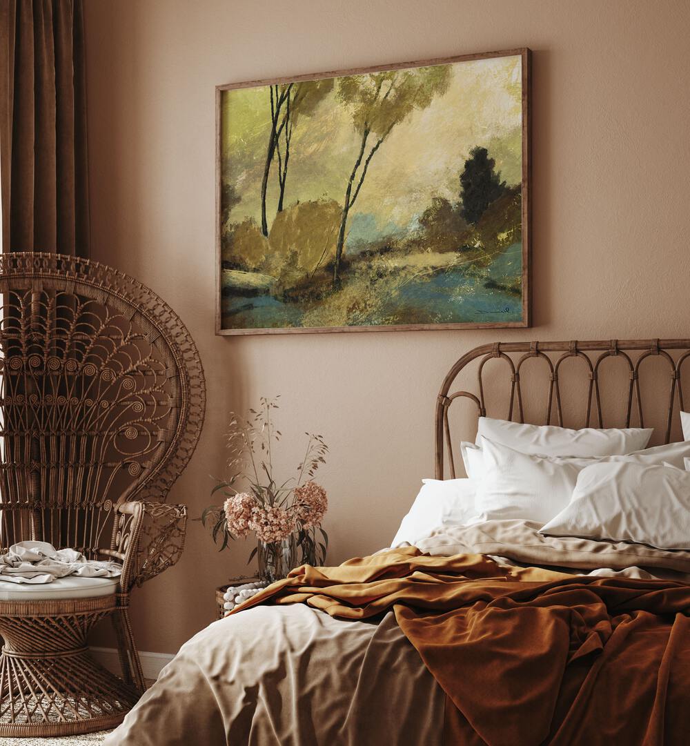 BIRCHES, LANDSCAPE PAINTINGS create a serene atmosphere with birch trees in a tranquil setting, perfect for any decor.
