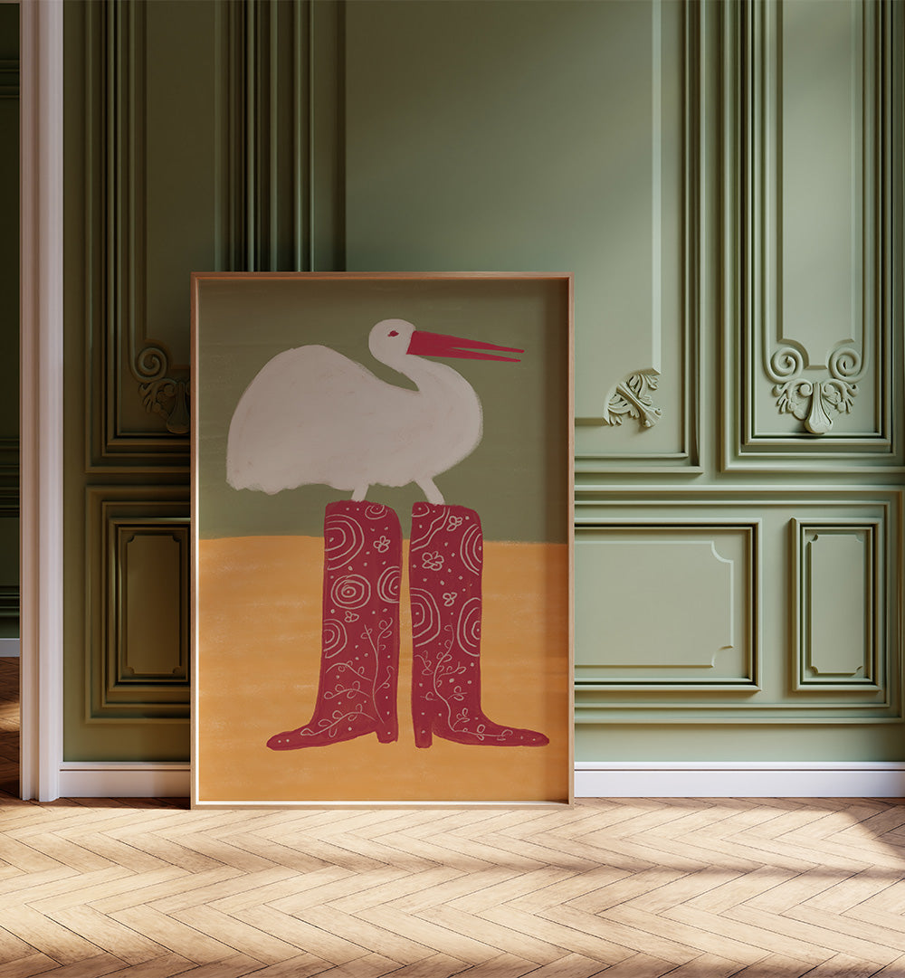BIRD IN RED BOOTS