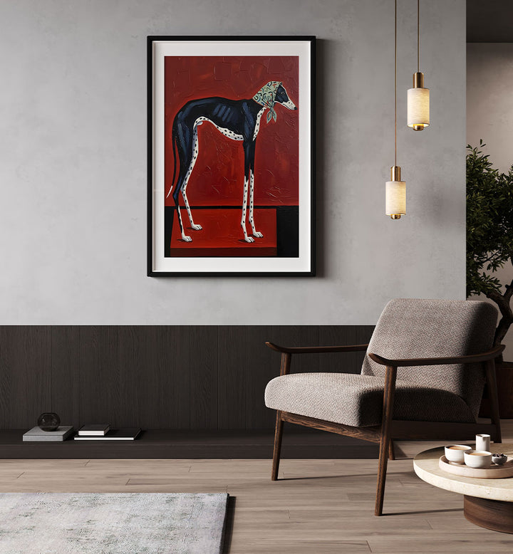 BLACK DOG GREYHOUND I
