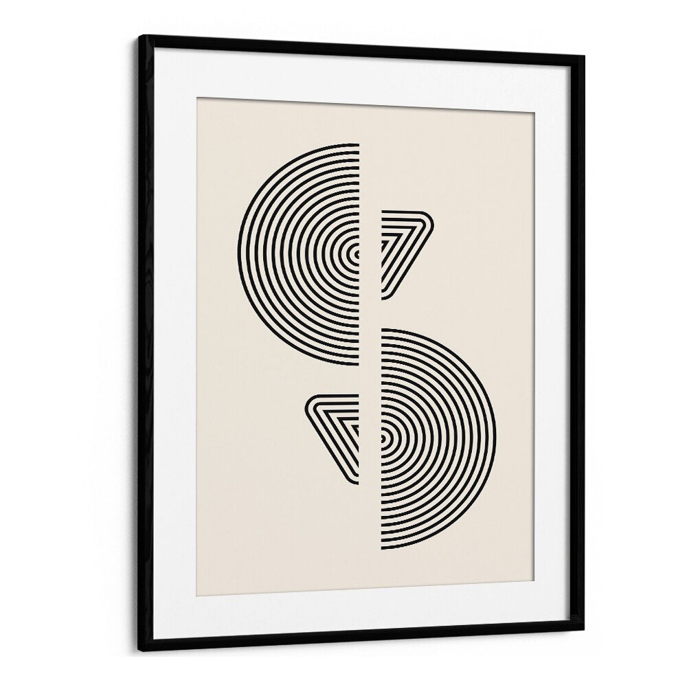 Black Mole Lagoon  Boho Art  Artwork in Black Frame With Mount