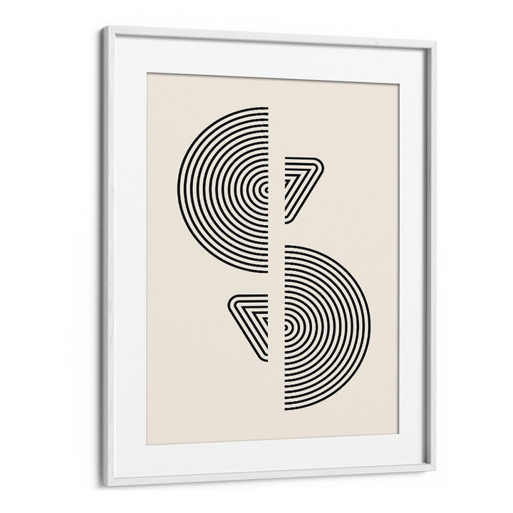 Black Mole Lagoon  Boho Art  Artwork in White Frame With Mount