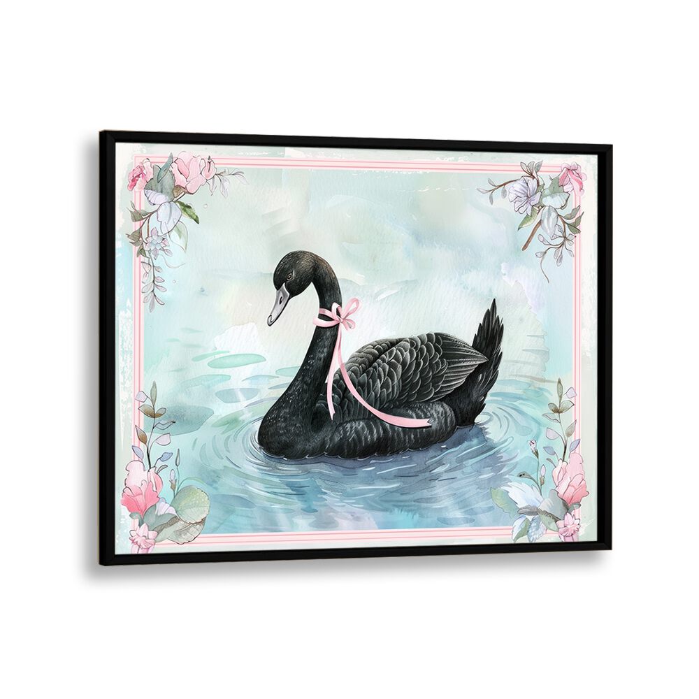 Black Swan Kids art Artwork in Black Plain Frame
