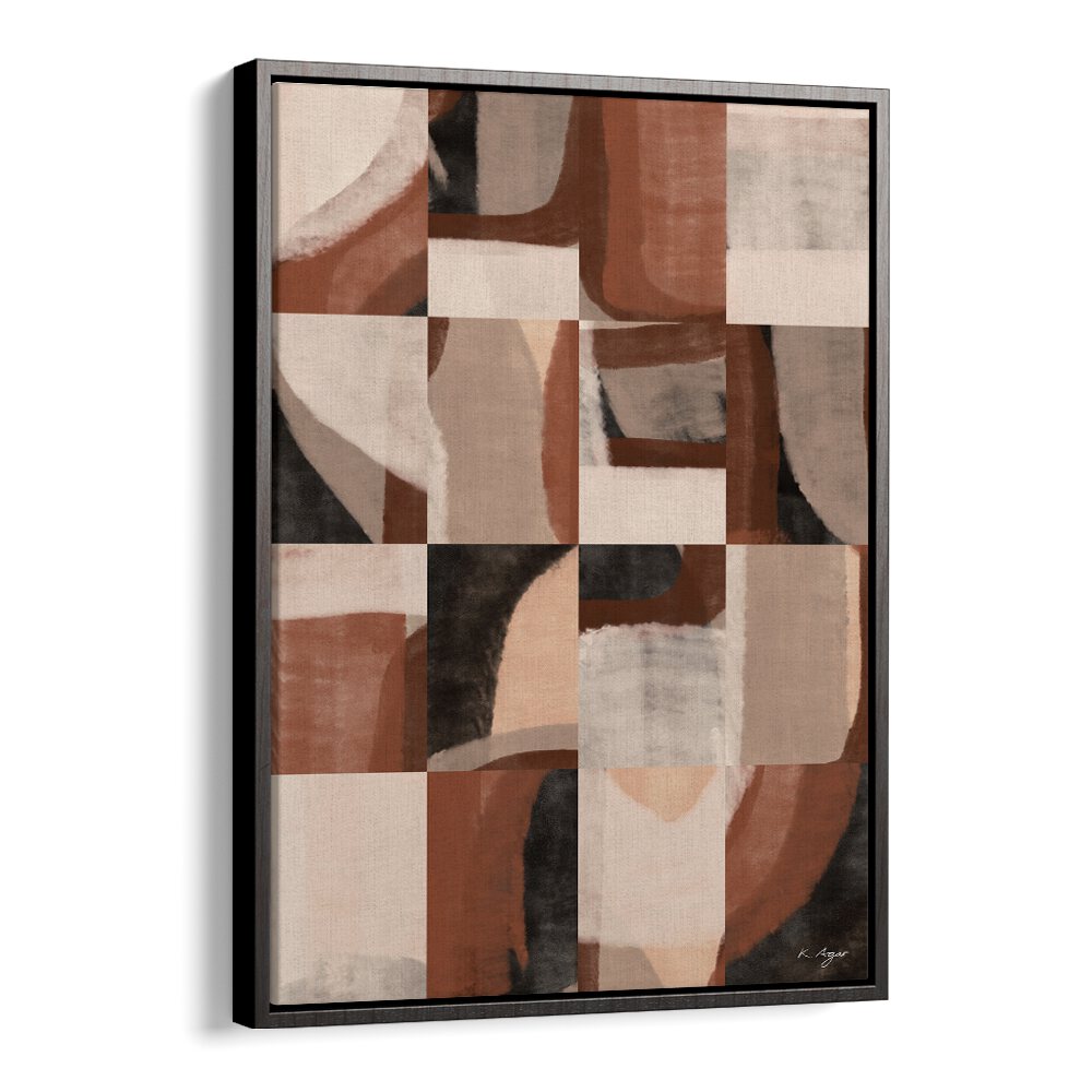 Modern geometric art print, ABSTRACT NO I, enhances your space with innovative design and rich colors. Perfect for decor.