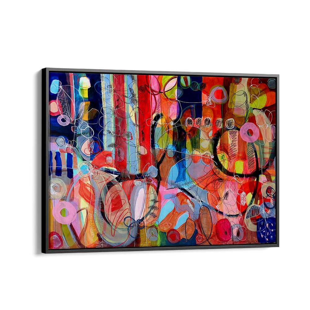 Colorful and dynamic, the AFTER THE RAIN III, ABSTRACT PAINTINGS piece captivates with its vibrant forms and emotions.