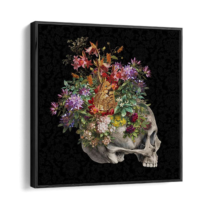 BLOOMING SKULL WITH BUTTERFLY