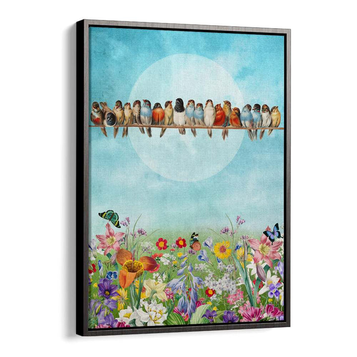 CHEERFUL BIRDS AND BLOOMS
