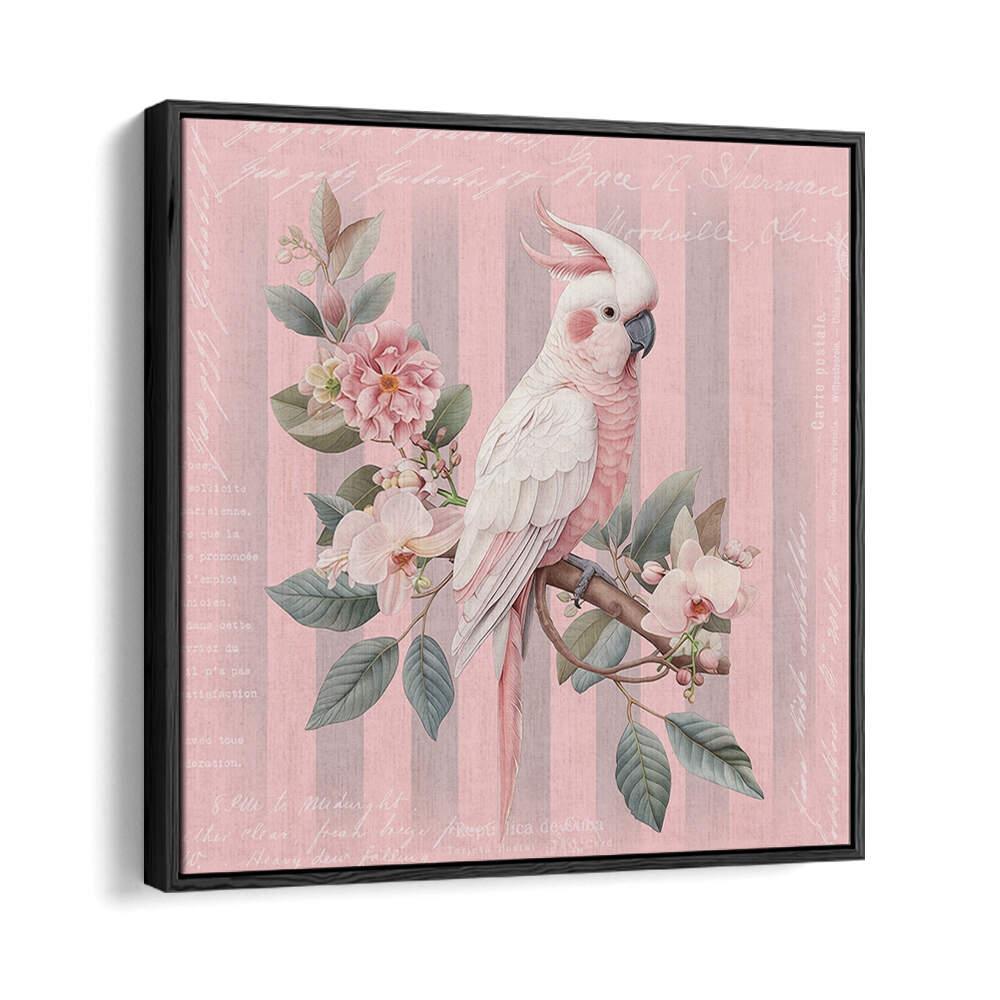 COCKATOO PASTEL PINK , ANIMAL PAINTINGS