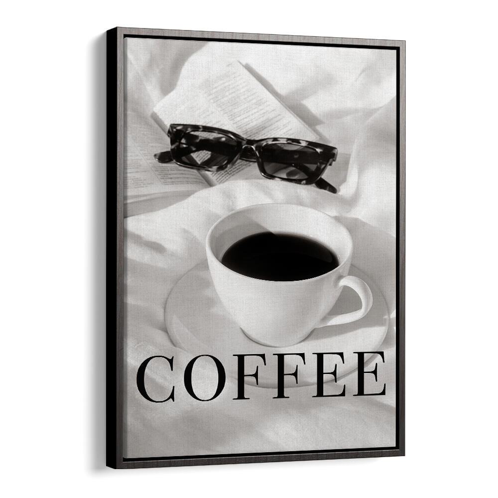 Stylish COFFEE IN BED, BAR art piece featuring a cozy coffee cup, perfect for enhancing your cafe ambiance.