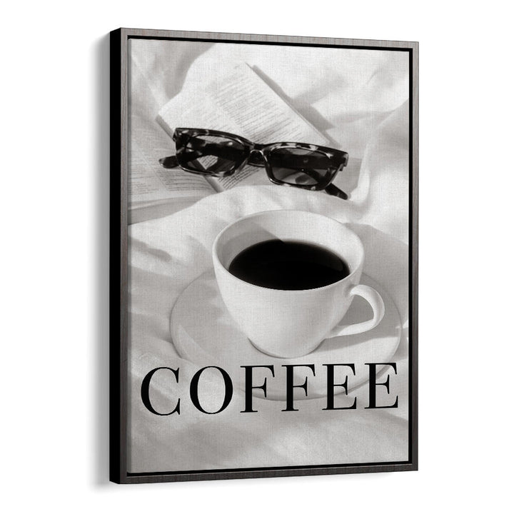 Stylish COFFEE IN BED, BAR art piece featuring a cozy coffee cup, perfect for enhancing your cafe ambiance.