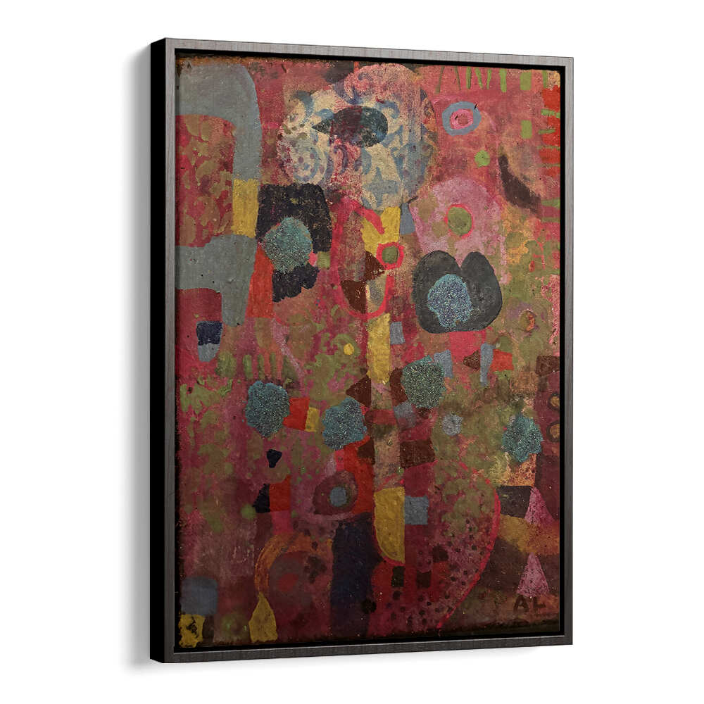BlackFloater CRIMSON RHYTHM , ABSTRACT PAINTINGS showing bold crimson tones, layered texture and dynamic movement
