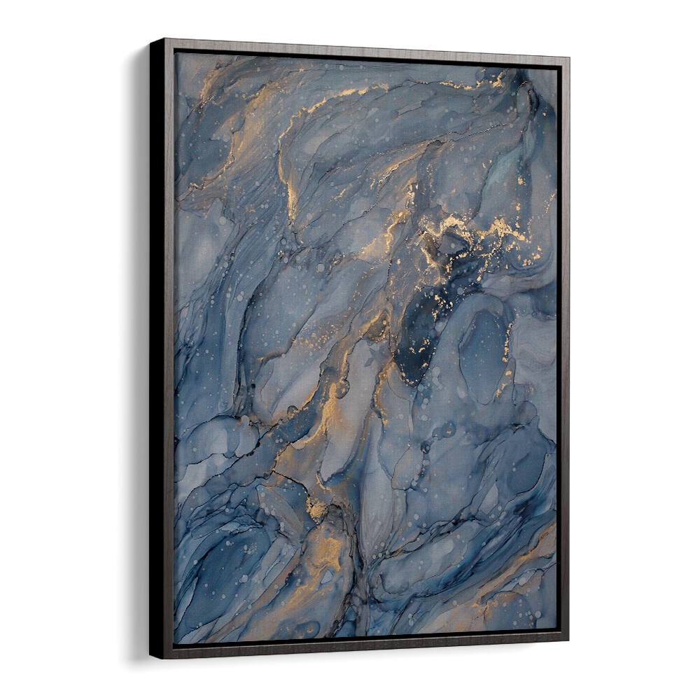 Elegant DELICATE BLUE, ABSTRACT PAINTINGS showcasing rich textures and golden accents for a sophisticated touch.
