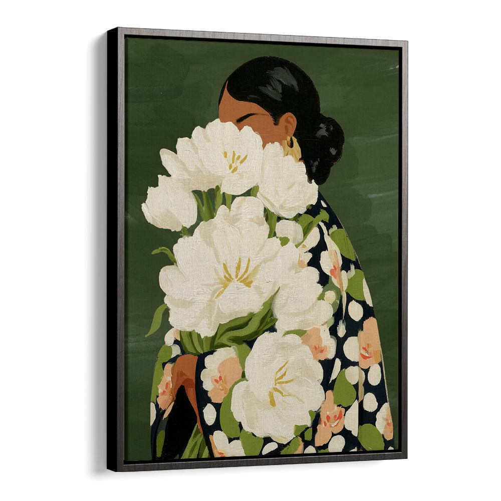 ELEGANT WOMAN AND FLOWERS