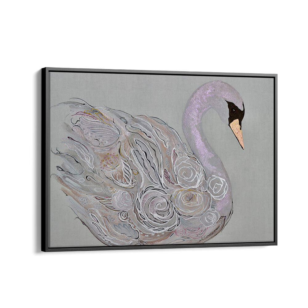 Elevate your decor with the Elegant Swan, Animal Paintings, showcasing grace in a stunning abstract style.