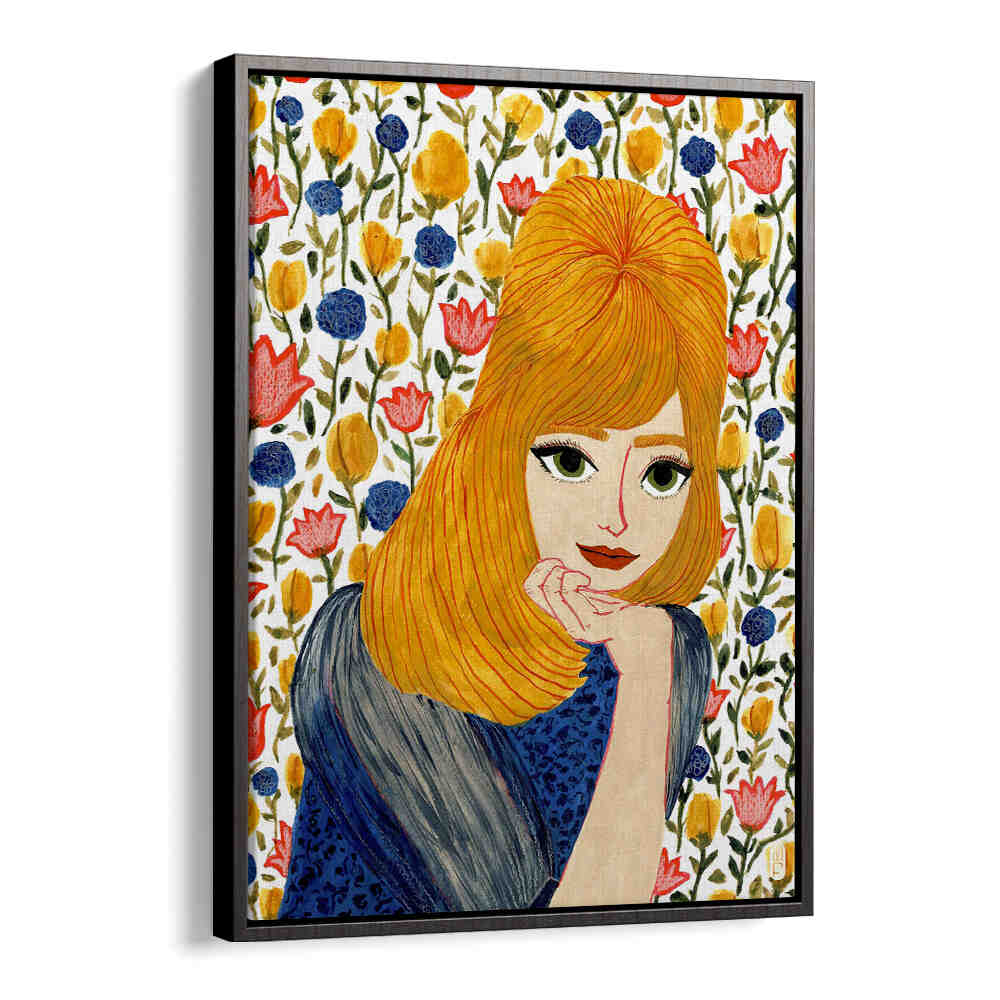 FLORAL BABY PORTRAIT I , PORTRAITS & FIGURATIVE ILLUSTRATIONS