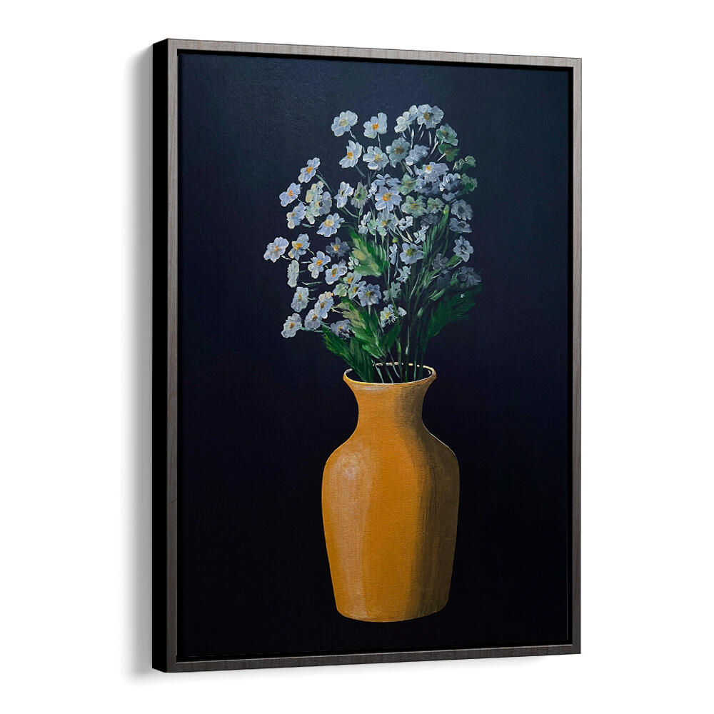 FLOWER PAINTING IN YELLOW VASE