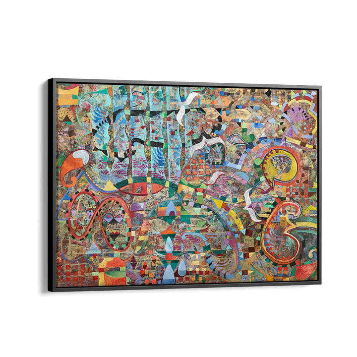 Blackfloater FLYING TOWARDS ETERNITY , ABSTRACT PAINTINGS — layered brushwork, dreamy earth tones and glowing highlights