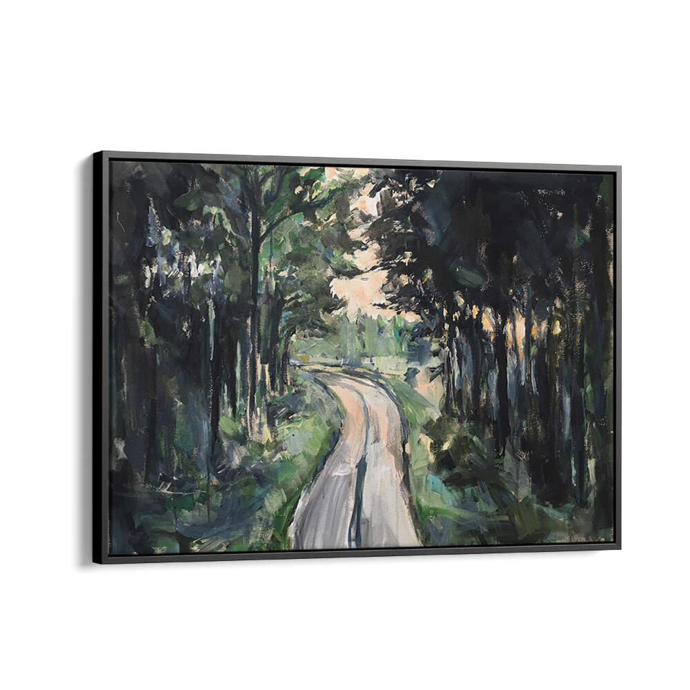 Serene forest pathway depicted in vibrant colors, perfect for nature lovers—explore our FOREST PATHWAY, LANDSCAPE PAINTINGS.